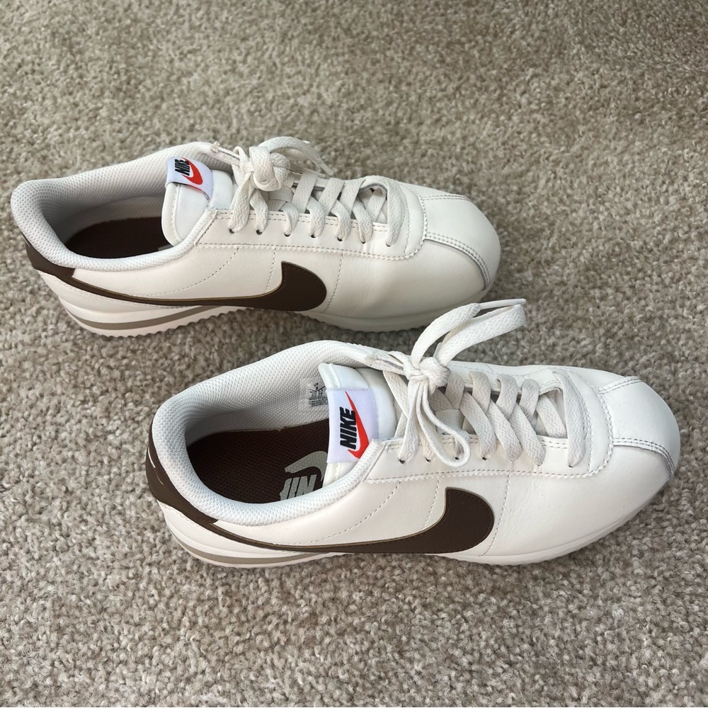 Nike Cortez Leather Women's Shoes Size 8 Brown Sneakers